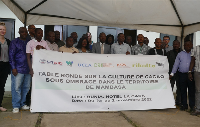Participants at the roundtable in Bunia on shade cocoa production around the Okapi Wildlife Reserve, in Ituri Province in the Democratic Republic of the Congo.